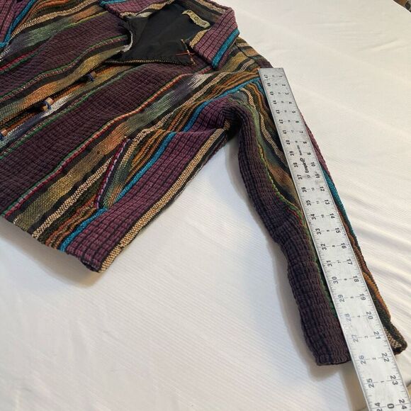 Studio Produce Hippie Boho Art To Wear Woven Shacket Jacket Size Medium - Picture 6 of 10